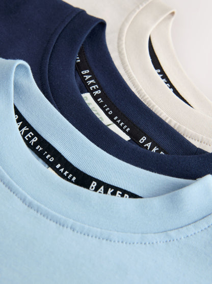Dsiney Kidz - Baker by Ted Baker Navy/Blue/Stone Baker by Ted Baker 3 Pack T-Shirts image 8