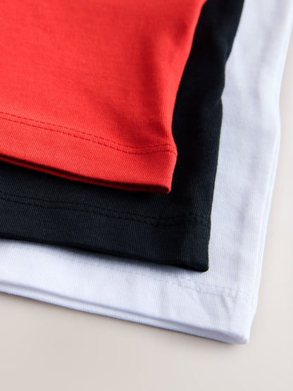 Dsiney Kidz - Baker by Ted Baker Red/Black/White Baker by Ted Baker 3 Pack T-Shirts image 7