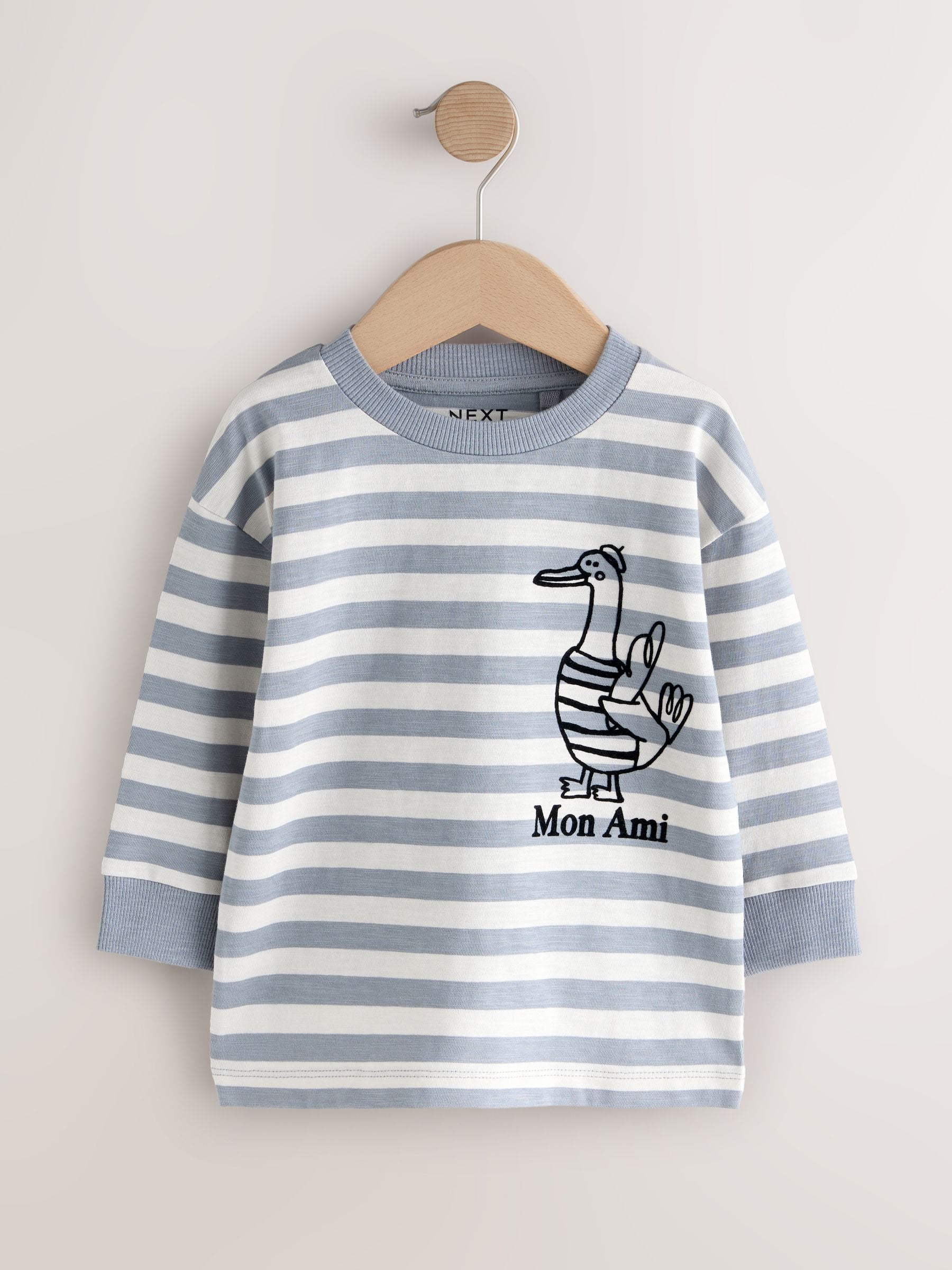 Dsiney Kidz - Grey Duck Long Sleeve Back Print T-Shirt (3mths-7yrs) image 5