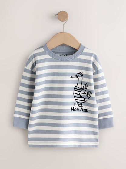 Dsiney Kidz - Grey Duck Long Sleeve Back Print T-Shirt (3mths-7yrs) image 5