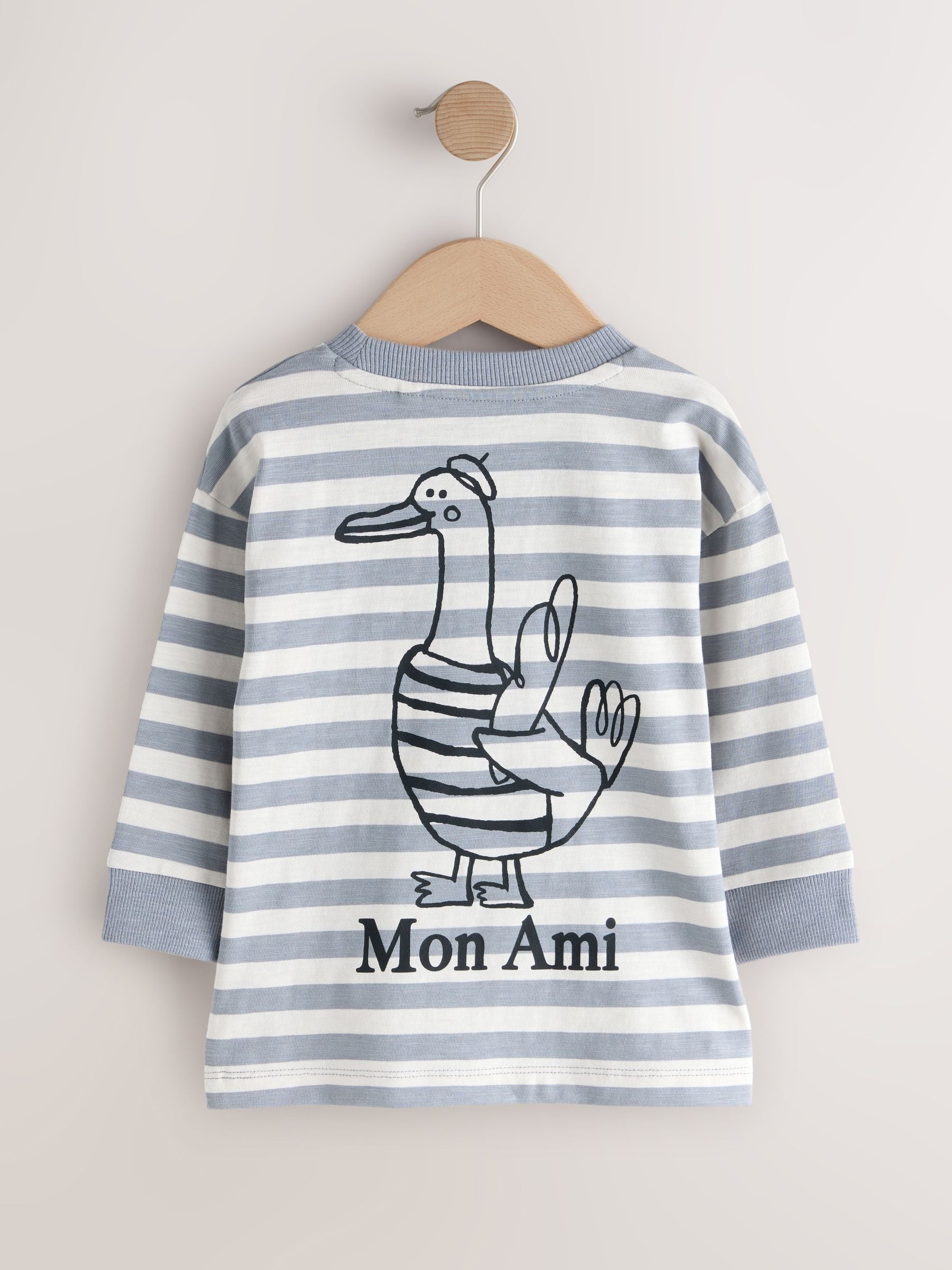 Dsiney Kidz - Grey Duck Long Sleeve Back Print T-Shirt (3mths-7yrs) image 6