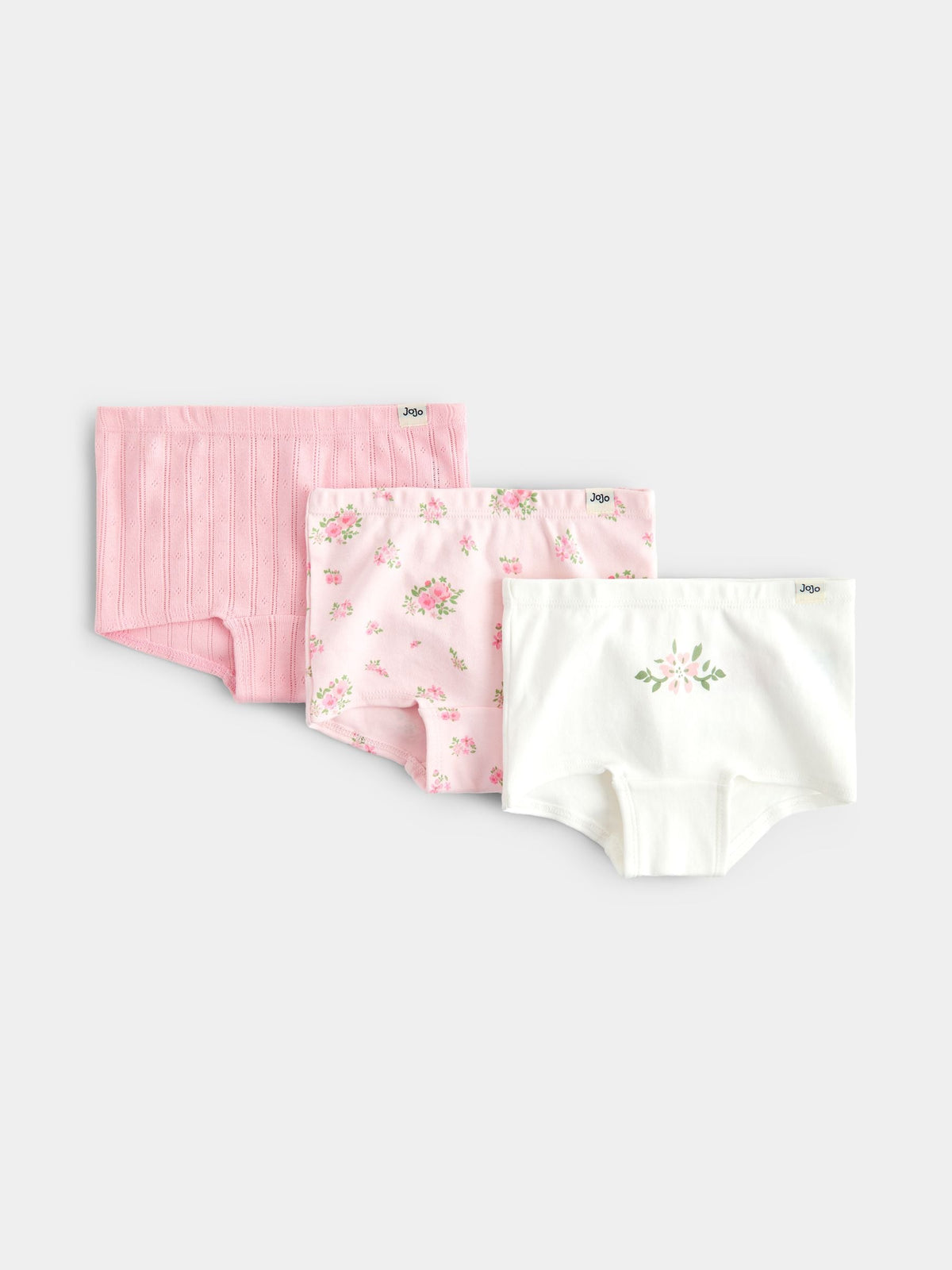 JoJo Maman Bébé Pink 2-Pack Floral Shorts - image 1