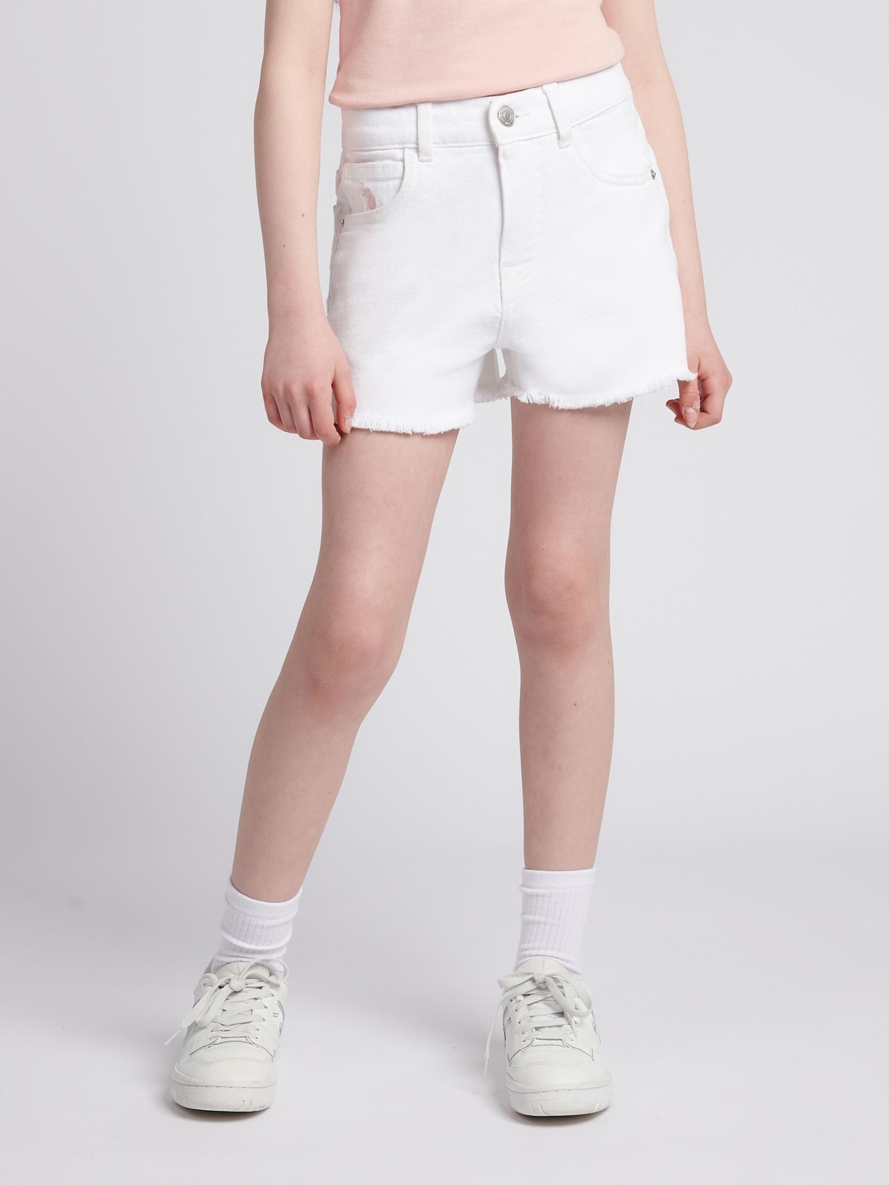 Dsiney Kidz - U.S. Polo Assn White Wash Denim Shorts image 1