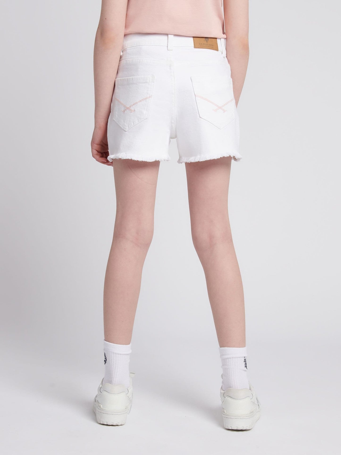 Dsiney Kidz - U.S. Polo Assn White Wash Denim Shorts image 2