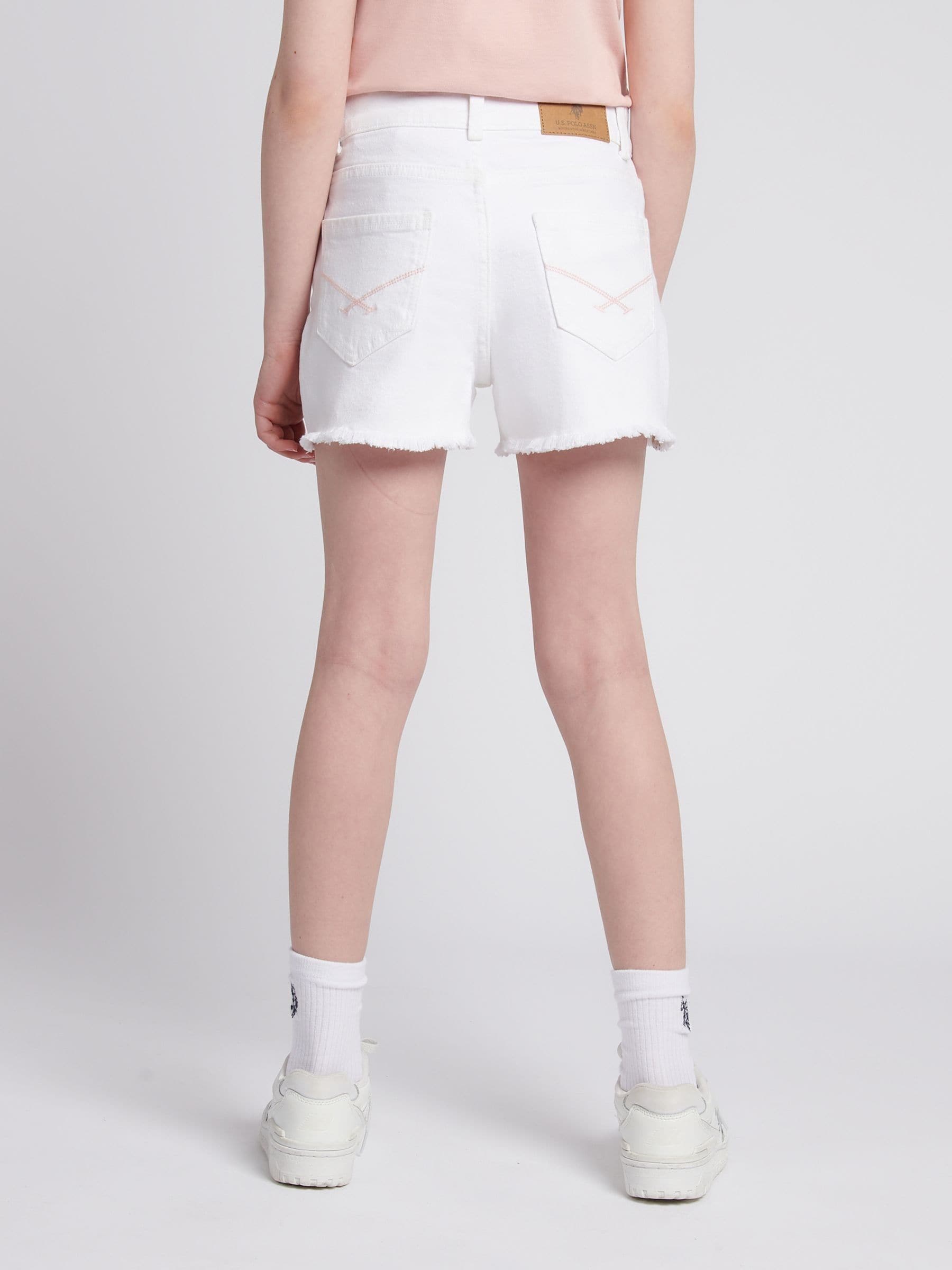 Dsiney Kidz - U.S. Polo Assn White Wash Denim Shorts image 2