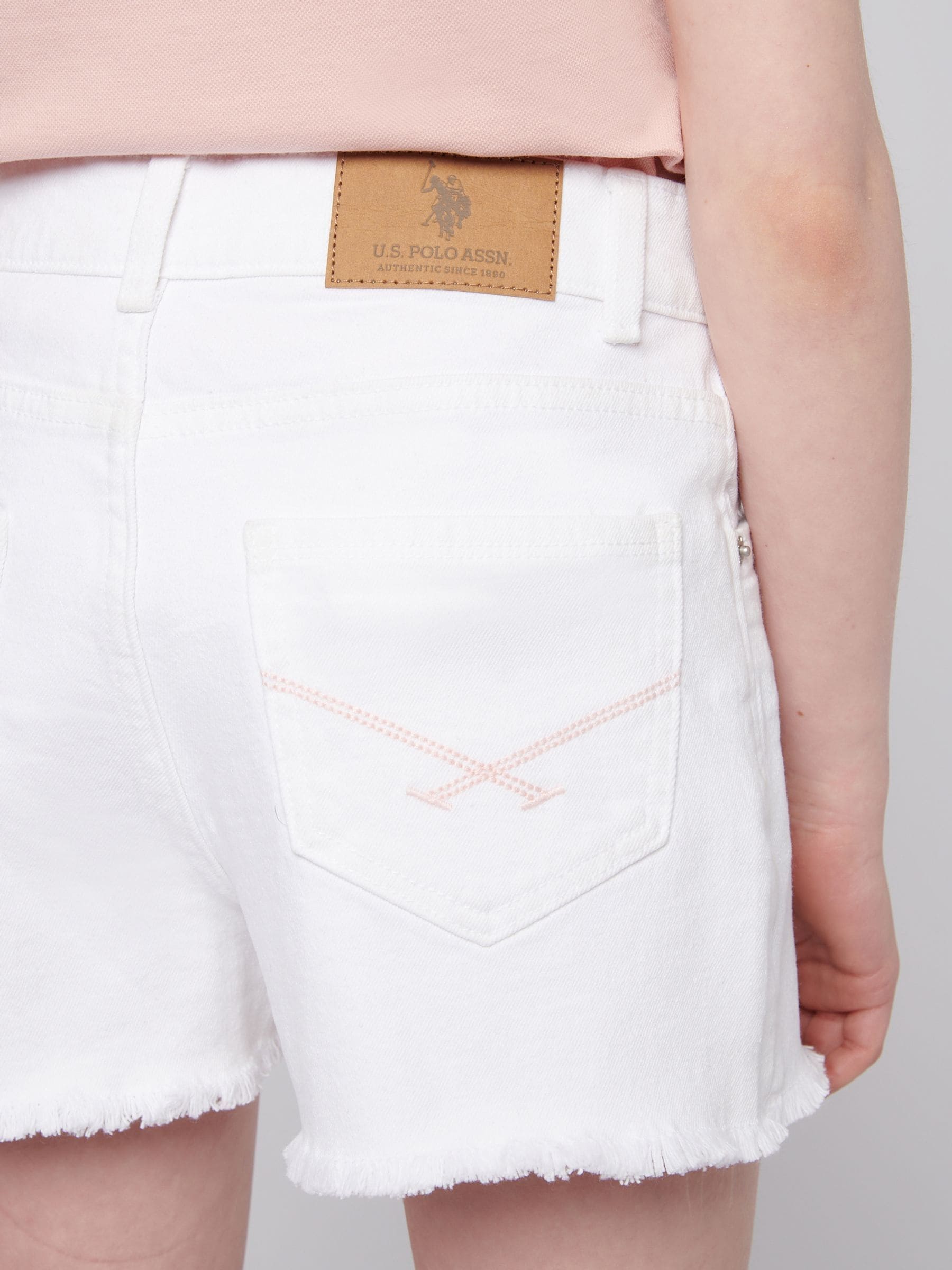 Dsiney Kidz - U.S. Polo Assn White Wash Denim Shorts image 5