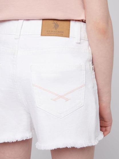Dsiney Kidz - U.S. Polo Assn White Wash Denim Shorts image 5