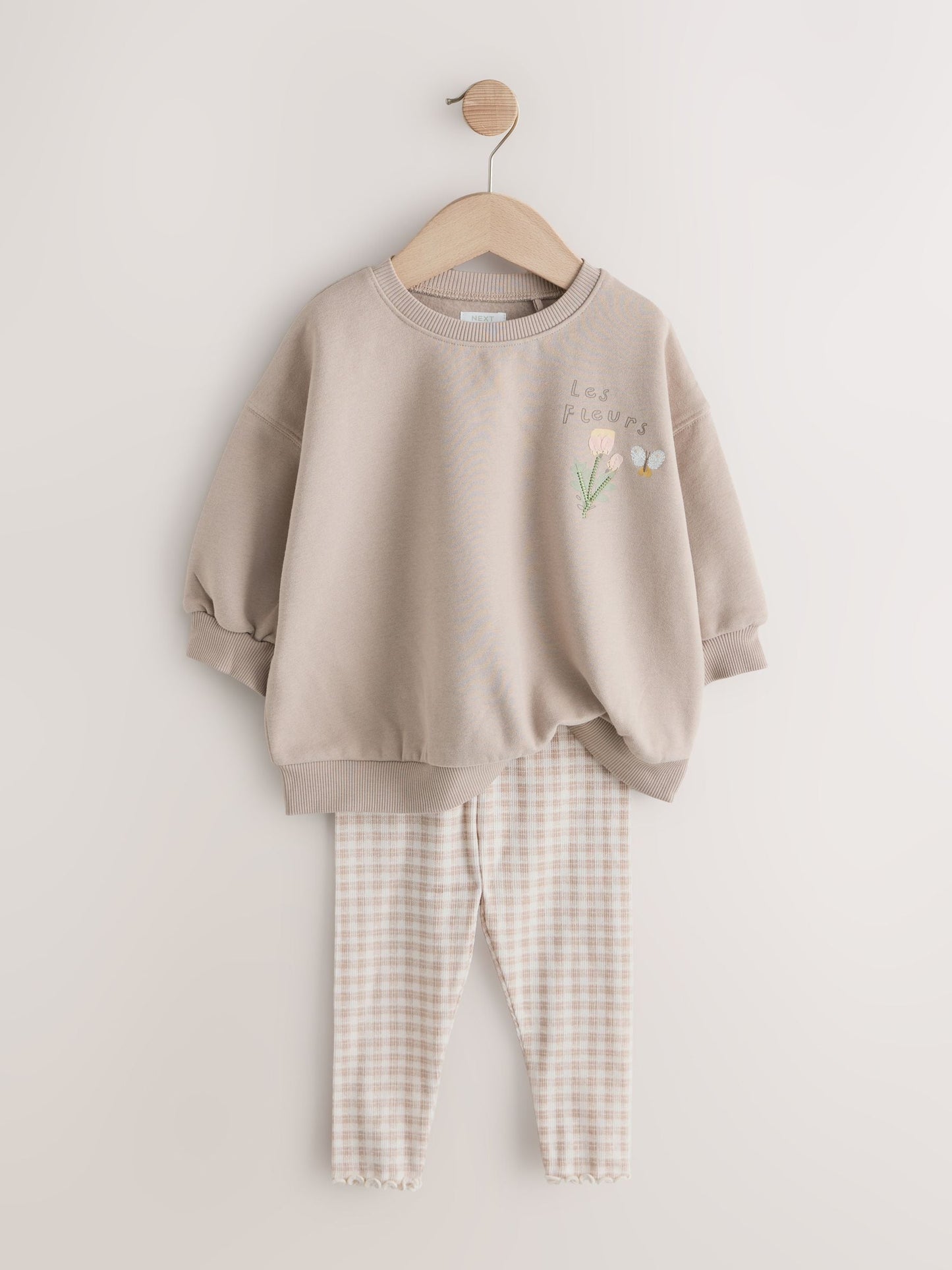 Neutral Sweatshirt & Leggings Set 2 Pack (3mths-7yrs) image 10