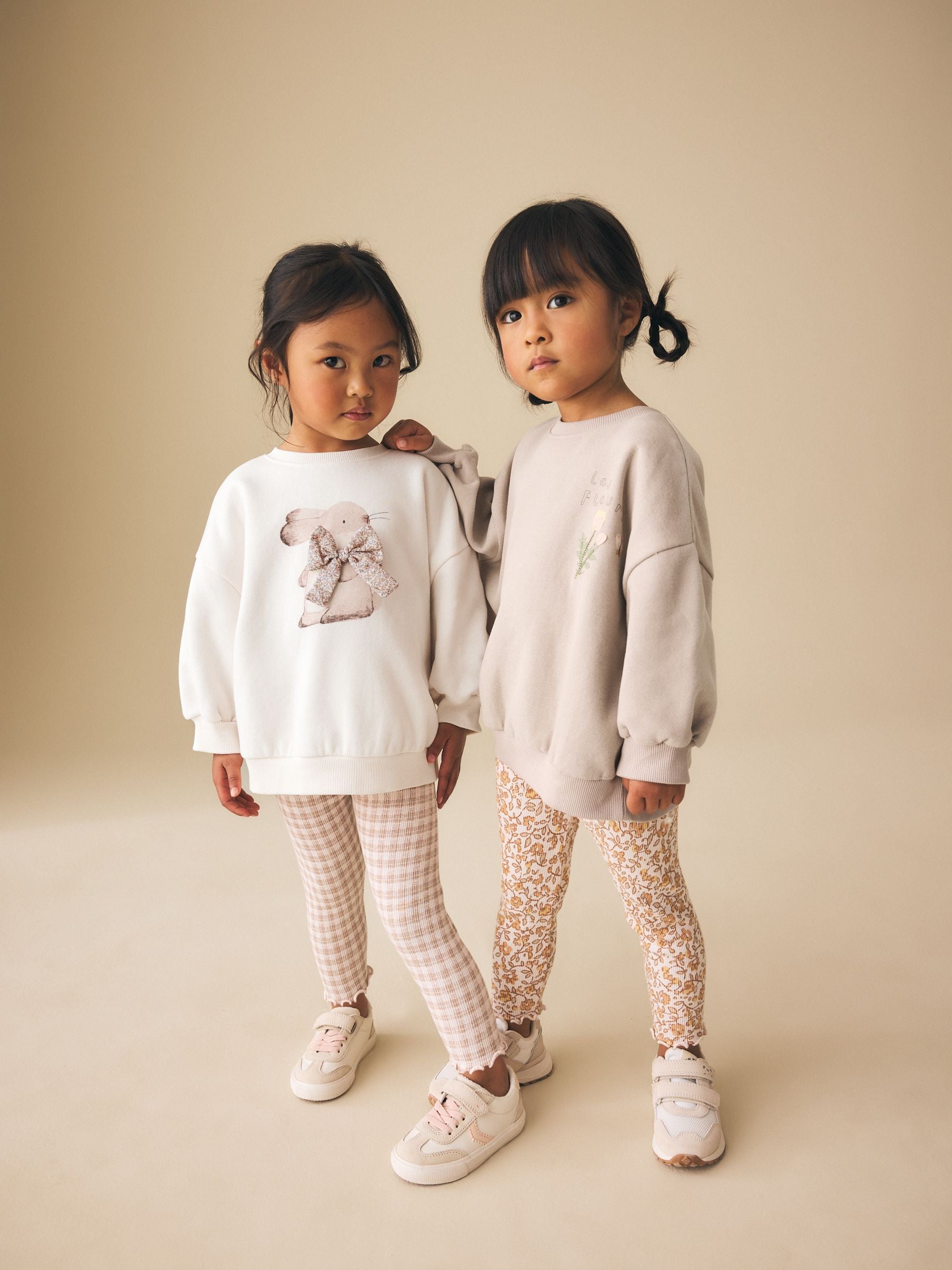 Neutral Sweatshirt & Leggings Set 2 Pack (3mths-7yrs) image 4
