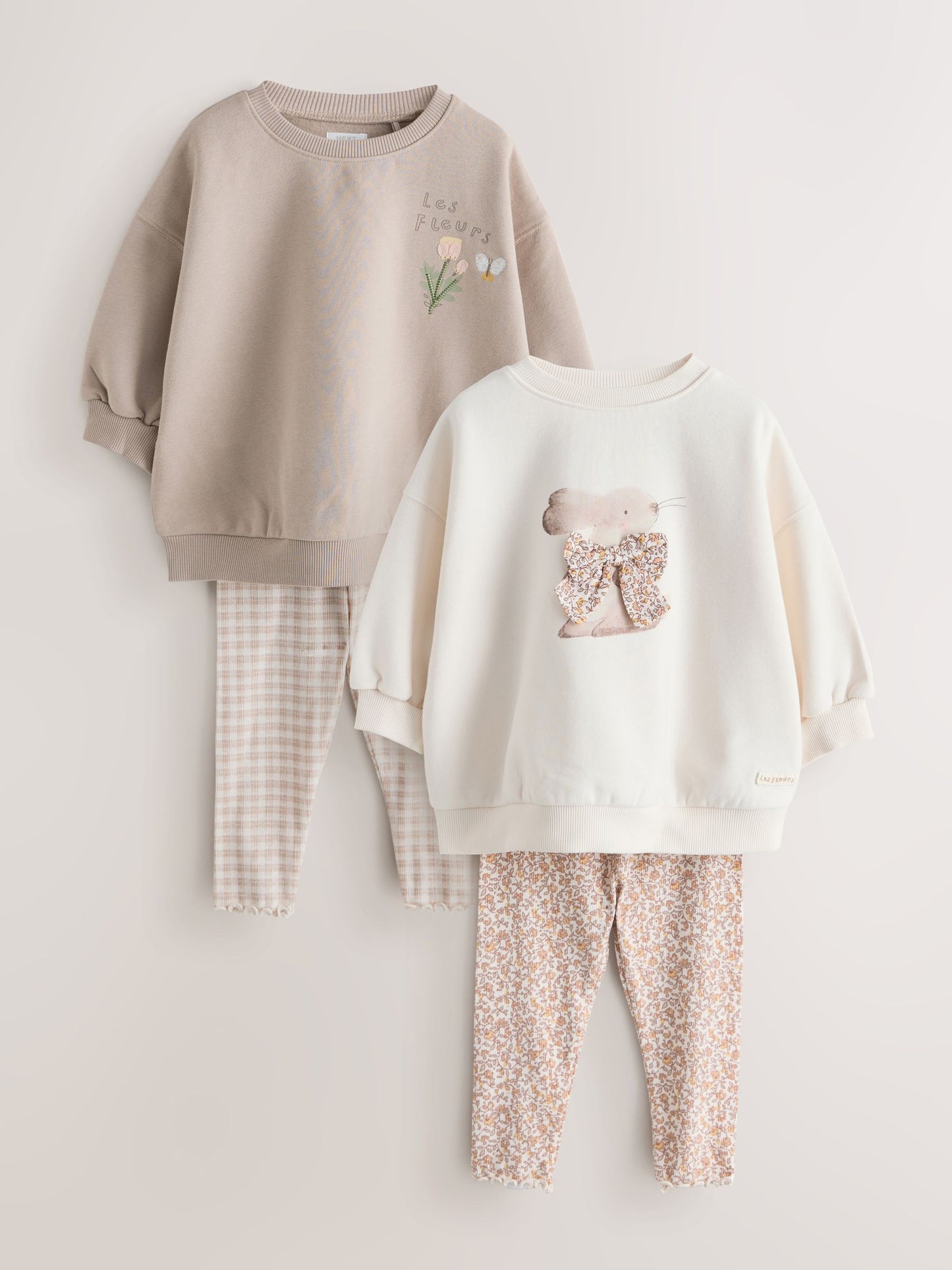 Neutral Sweatshirt & Leggings Set 2 Pack (3mths-7yrs) image 5