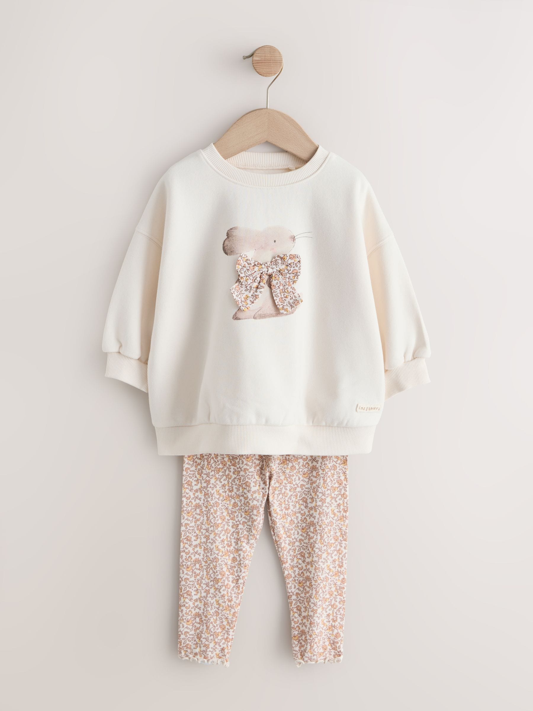 Neutral Sweatshirt & Leggings Set 2 Pack (3mths-7yrs) image 6