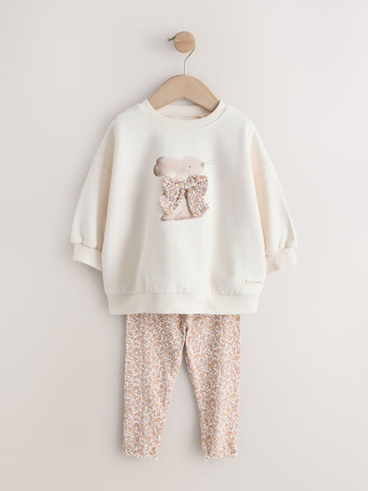 Neutral Sweatshirt & Leggings Set 2 Pack (3mths-7yrs) image 6