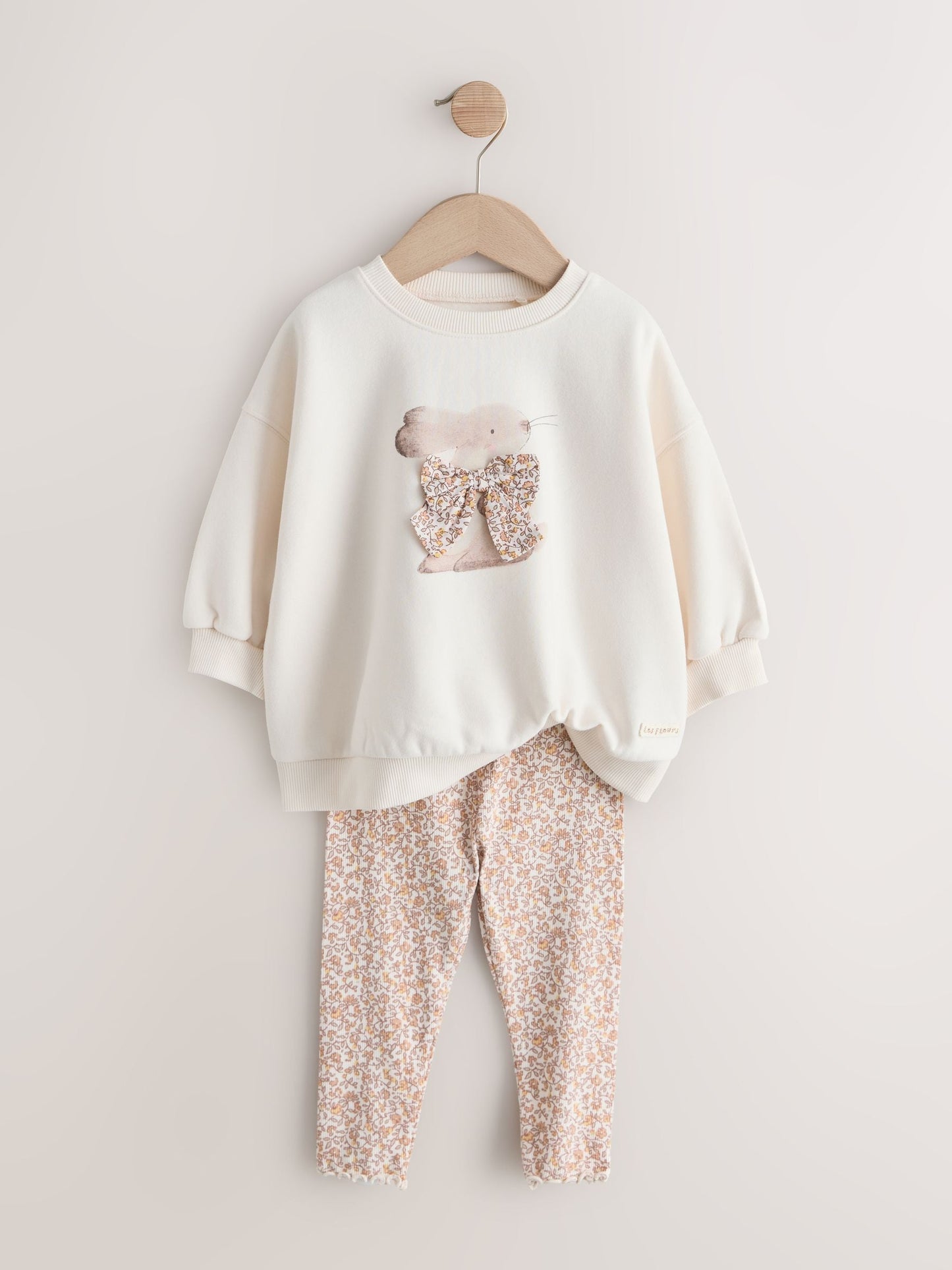 Neutral Sweatshirt & Leggings Set 2 Pack (3mths-7yrs) image 8