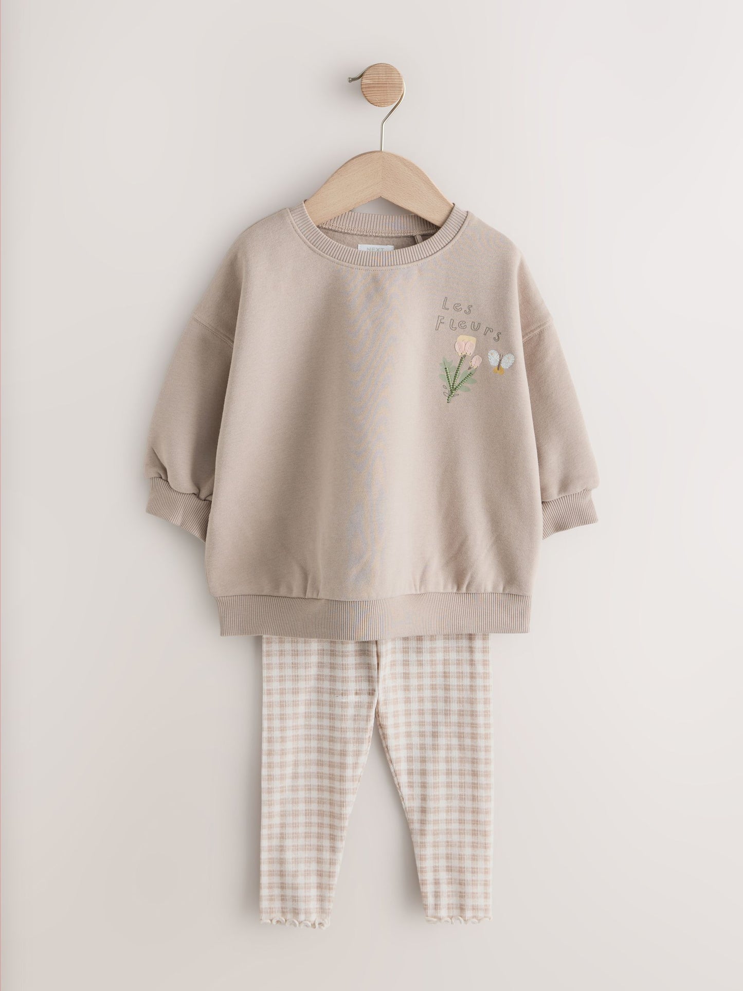 Neutral Sweatshirt & Leggings Set 2 Pack (3mths-7yrs) image 9