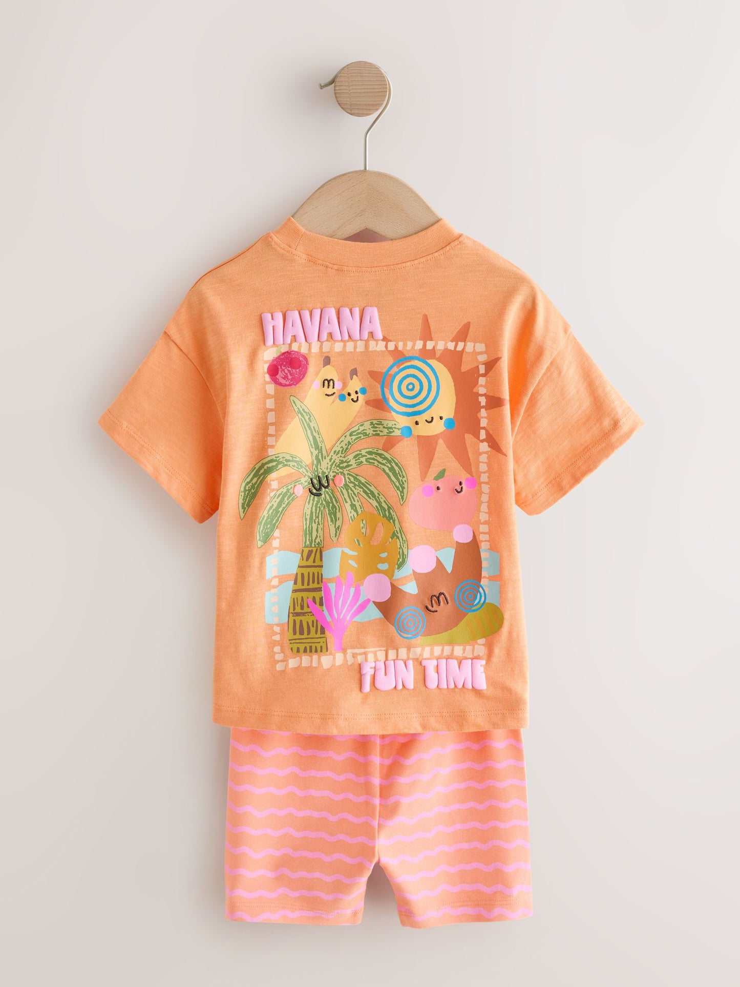 Pink/Orange Top & Cycle Shorts Set 2 Pack (3mths-7yrs) image 9