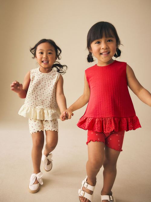 Dsiney Kidz - Red & White Vest and Shorts Set 2 Pack (3mths-7yrs) image 1