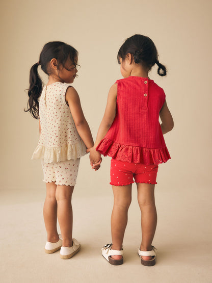 Red & White Vest and Shorts Set 2 Pack (3mths-7yrs) image 4