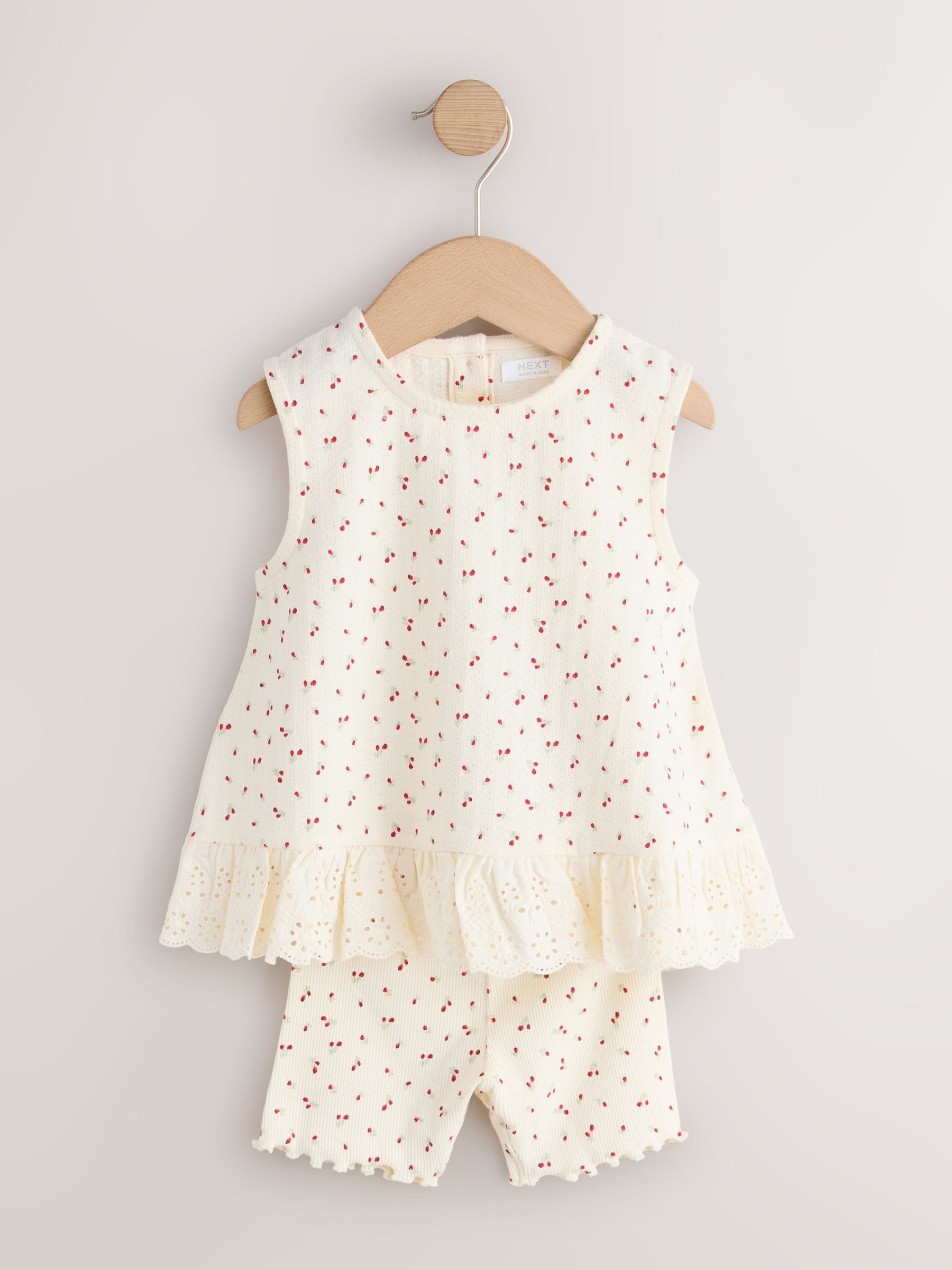 Red & White Vest and Shorts Set 2 Pack (3mths-7yrs) image 7