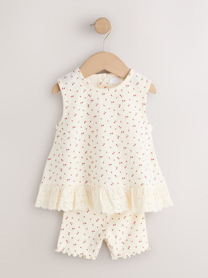 Red & White Vest and Shorts Set 2 Pack (3mths-7yrs) image 7