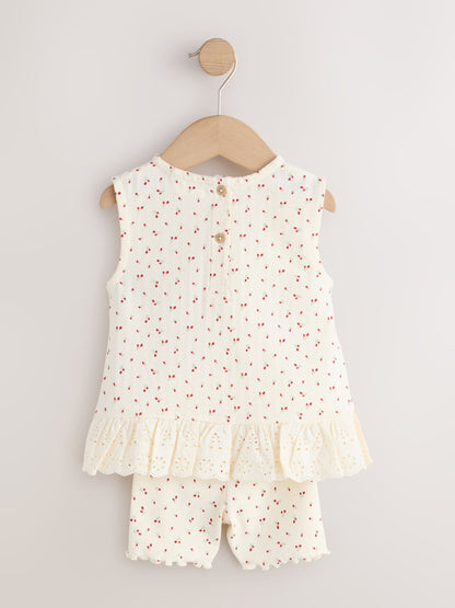 Red & White Vest and Shorts Set 2 Pack (3mths-7yrs) image 8