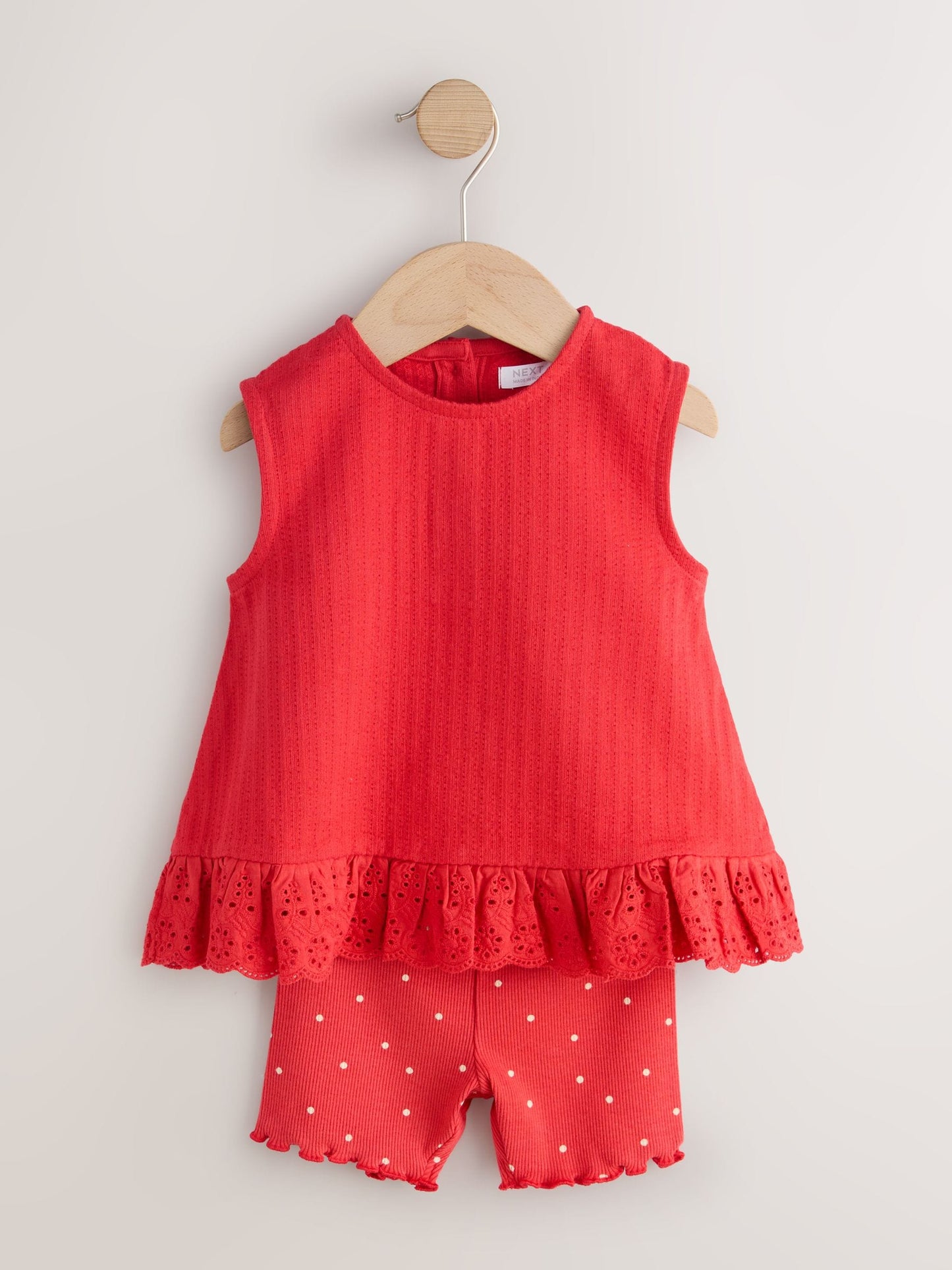 Red & White Vest and Shorts Set 2 Pack (3mths-7yrs) image 9