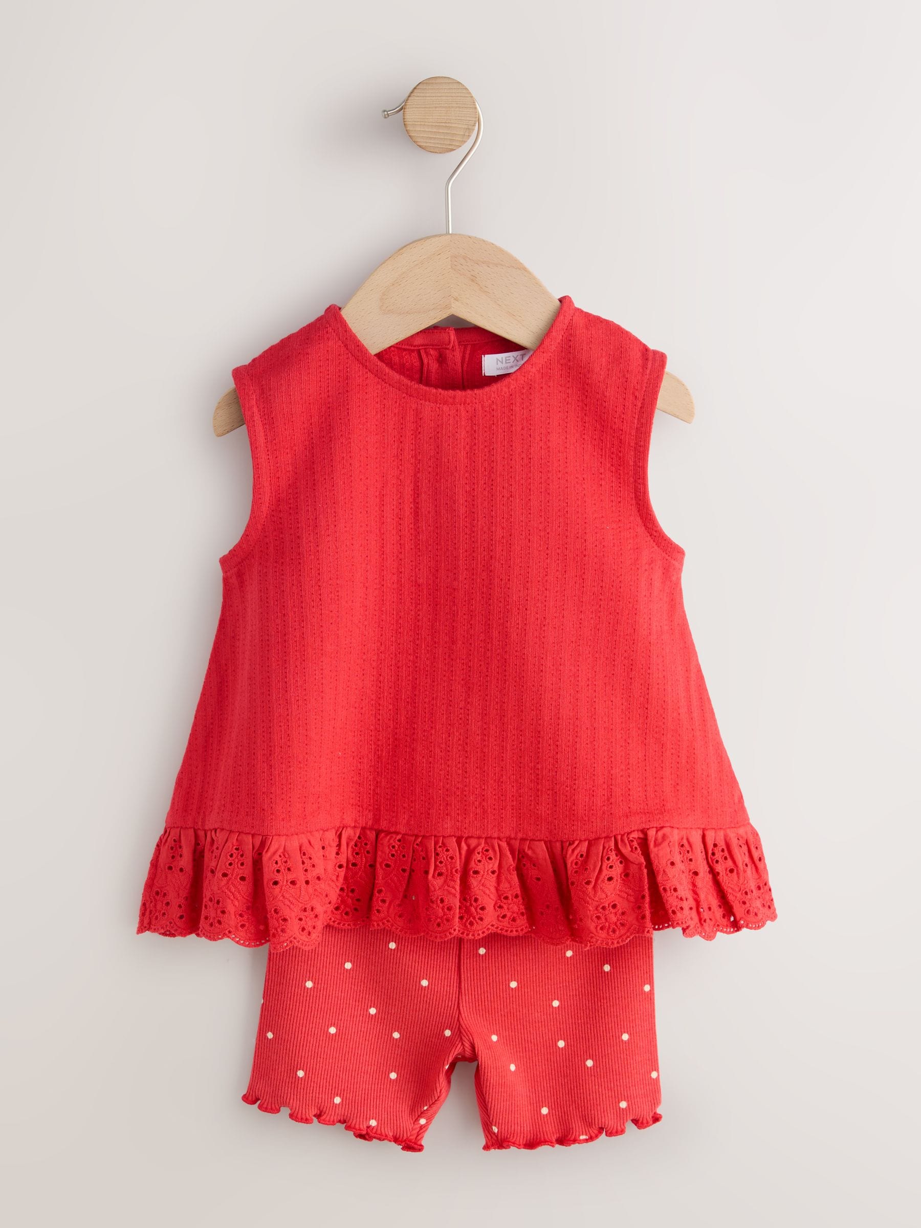 Red & White Vest and Shorts Set 2 Pack (3mths-7yrs) image 9