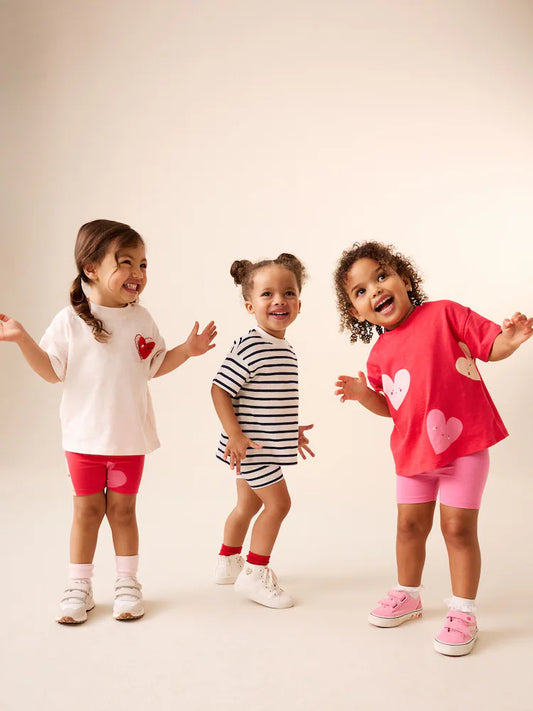 Red Hearts T-Shirts 3 Pack (3mths-7yrs)