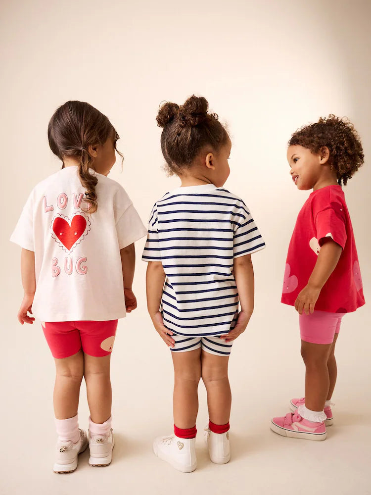Red Hearts T-Shirts 3 Pack (3mths-7yrs)