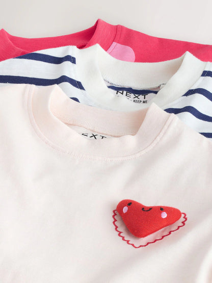 Red Hearts T-Shirts 3 Pack (3mths-7yrs)