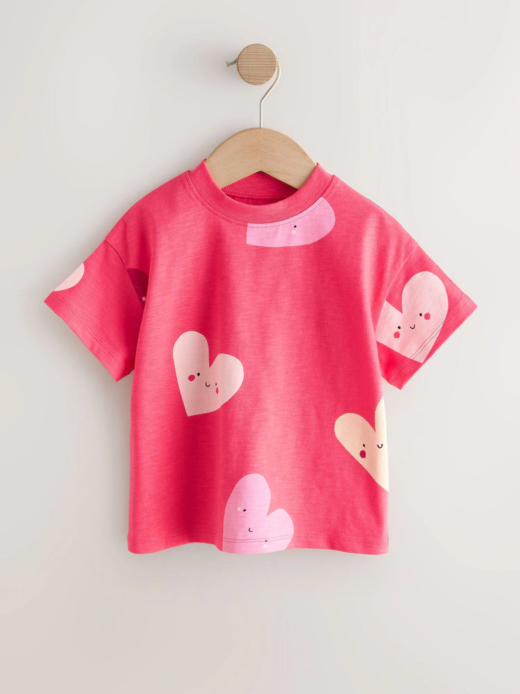 Red Hearts T-Shirts 3 Pack (3mths-7yrs)