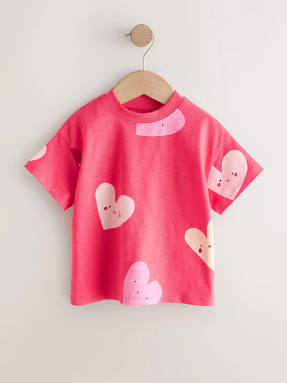 Red Hearts T-Shirts 3 Pack (3mths-7yrs)