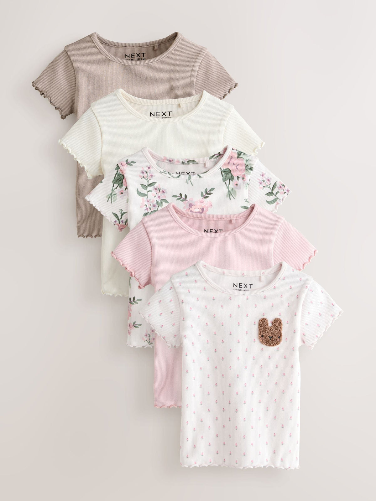 Dsiney Kidz - Pink Short Sleeve T-Shirts 5 Pack (3mths-7yrs) image 1