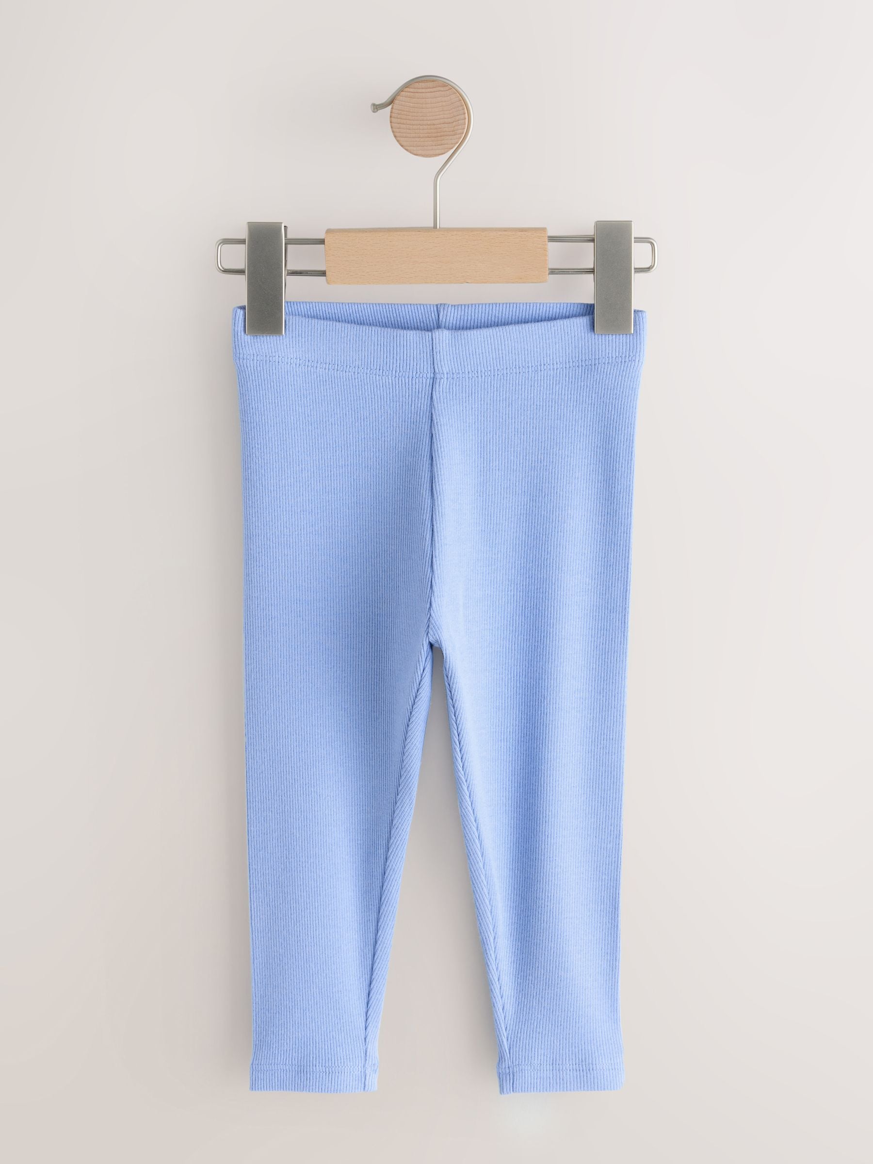 Pastel Rainbow Ribbed Leggings 5 Pack (3mths-7yrs) image 4