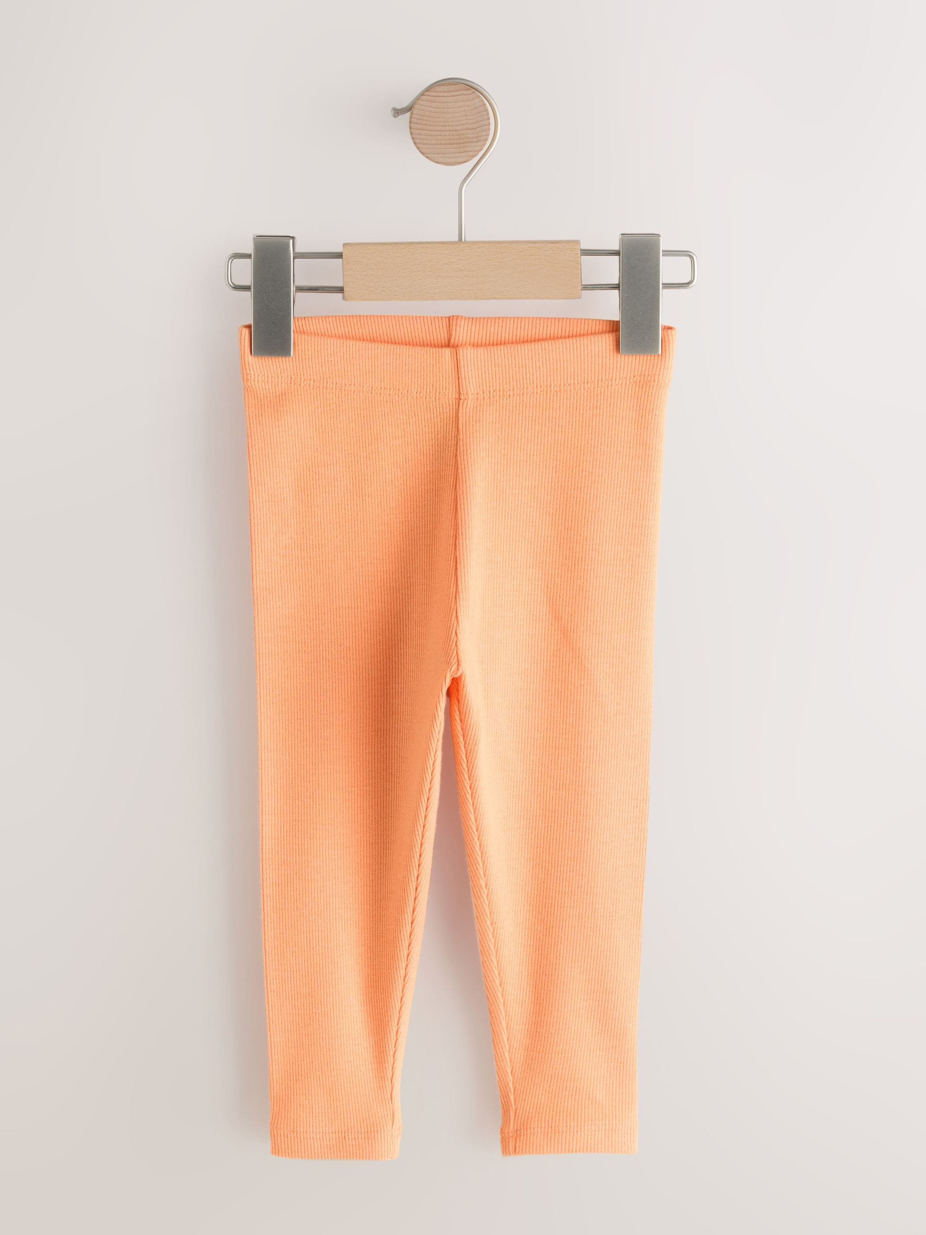 Pastel Rainbow Ribbed Leggings 5 Pack (3mths-7yrs) image 5