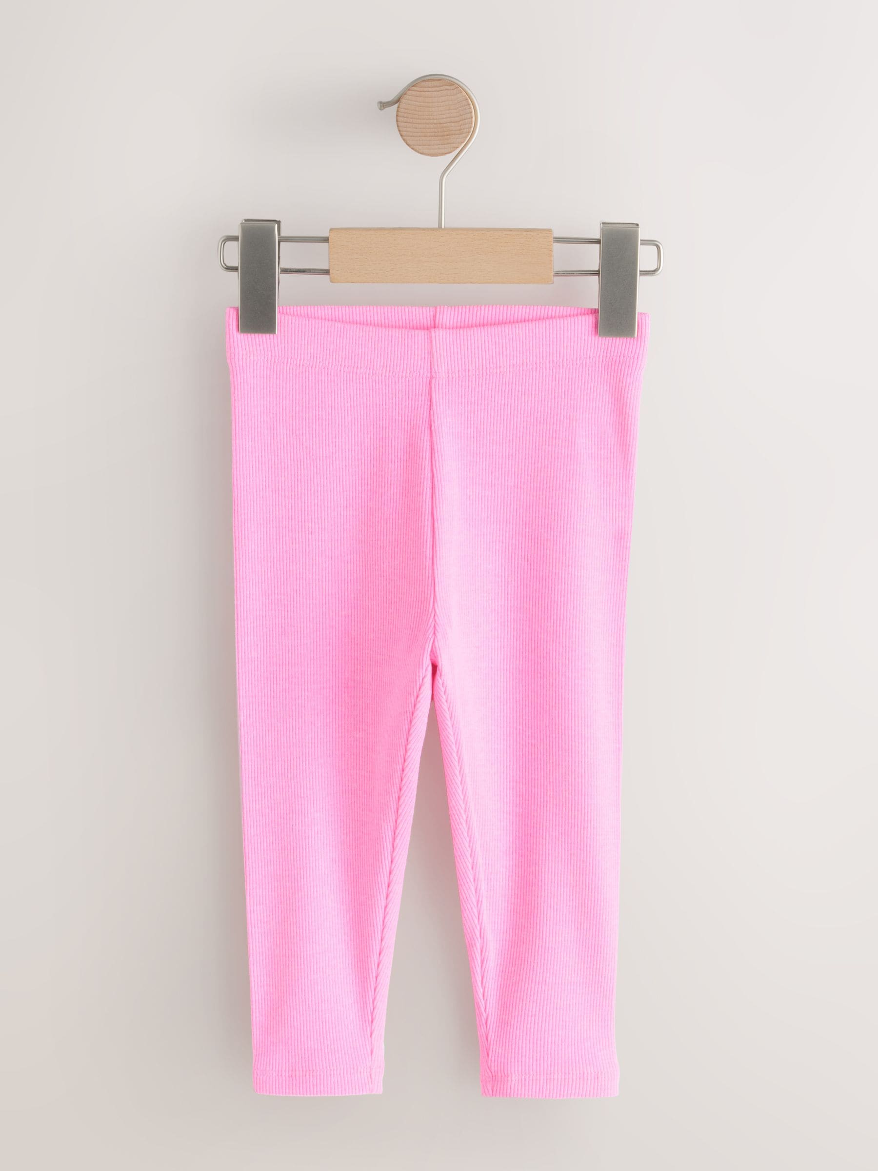 Pastel Rainbow Ribbed Leggings 5 Pack (3mths-7yrs) image 6