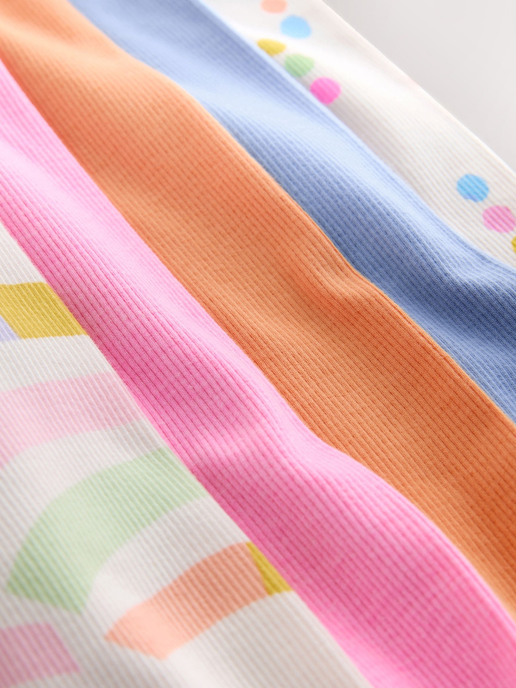 Pastel Rainbow Ribbed Leggings 5 Pack (3mths-7yrs) image 9