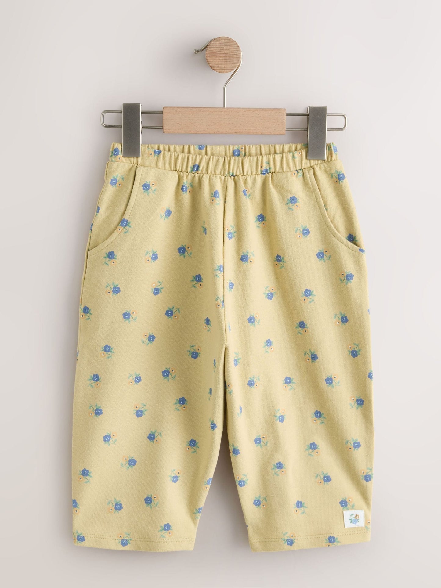 Blue/Cream Floral Barrel Trousers 3 Pack (3mths-7yrs) image 4