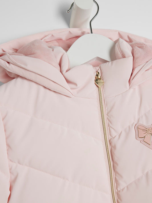 River Island Pink Skirt Padded Coat