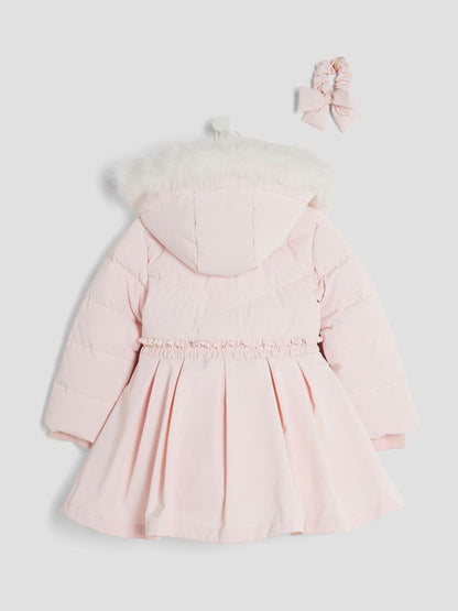 River Island Pink Skirt Padded Coat