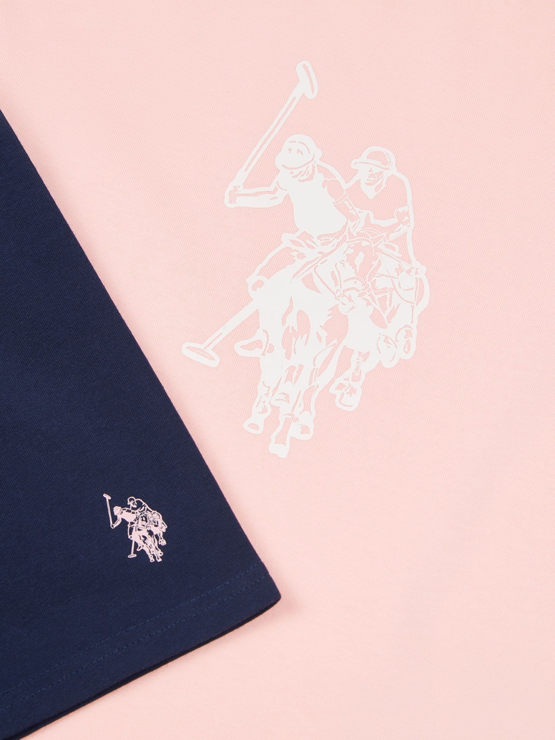 Dsiney Kidz - U.S. Polo Assn Pink Print T-Shirt & Jersey Shorts Set image 3
