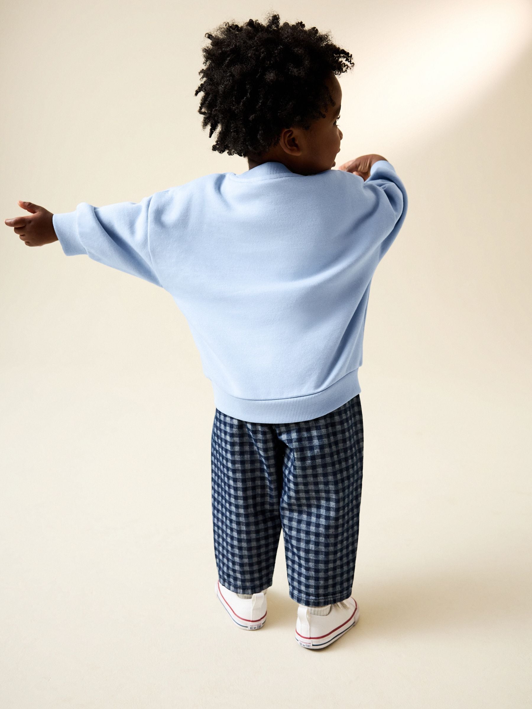 Dsiney Kidz - Blue I Love Snacks Printed Crew Neck Sweat Top (3mths-7yrs) image 3