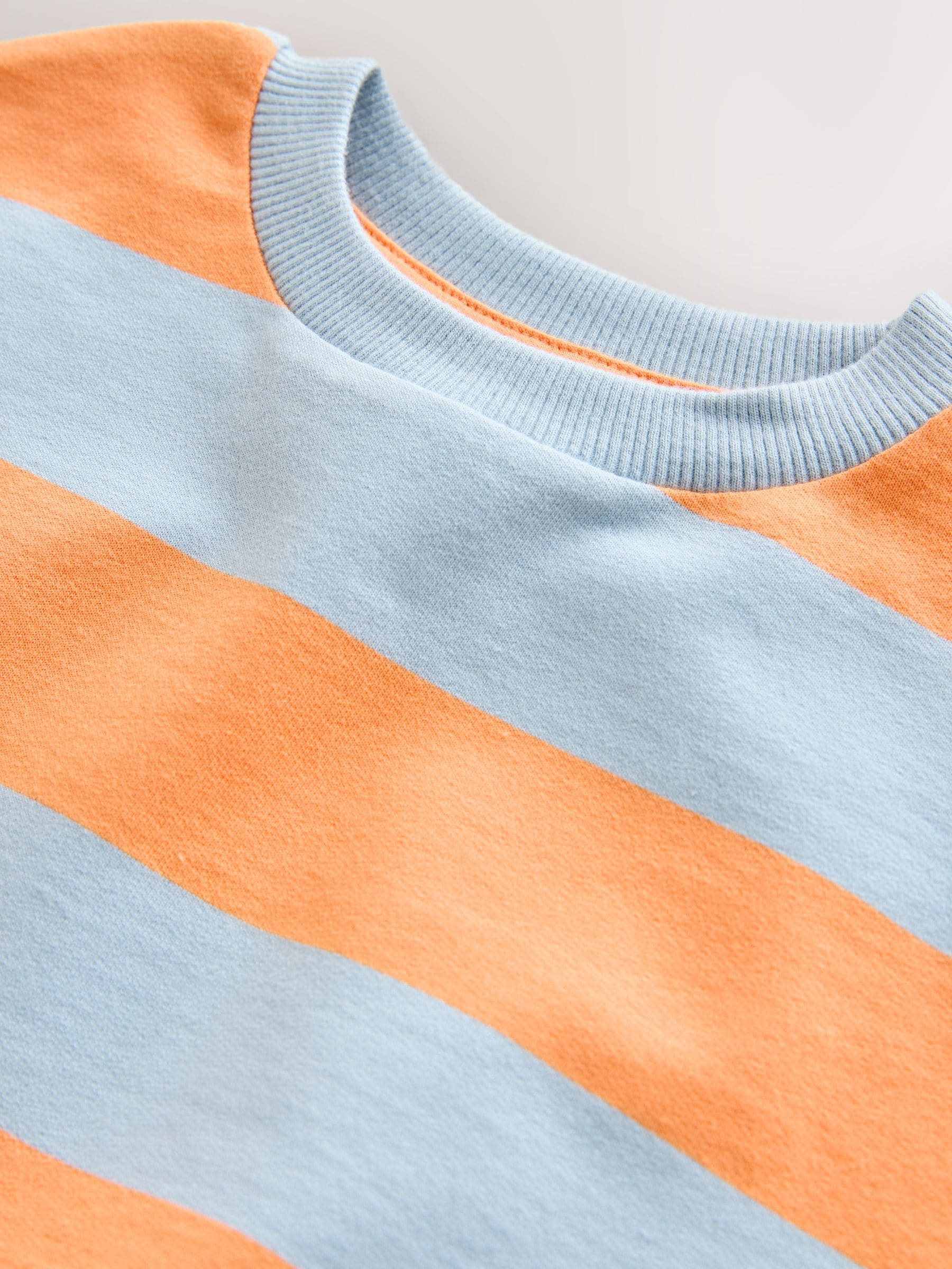 Dsiney Kidz - Orange & Blue Stripe All Over Printed Crew Neck Sweat Top (3mths-7yrs) image 6
