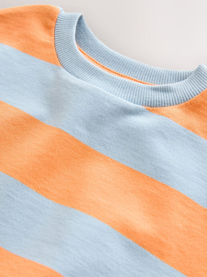 Dsiney Kidz - Orange & Blue Stripe All Over Printed Crew Neck Sweat Top (3mths-7yrs) image 6