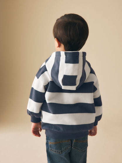 Dsiney Kidz - White/Blue Stripe Zip Thru Hoodie (3mths-7yrs) image 2