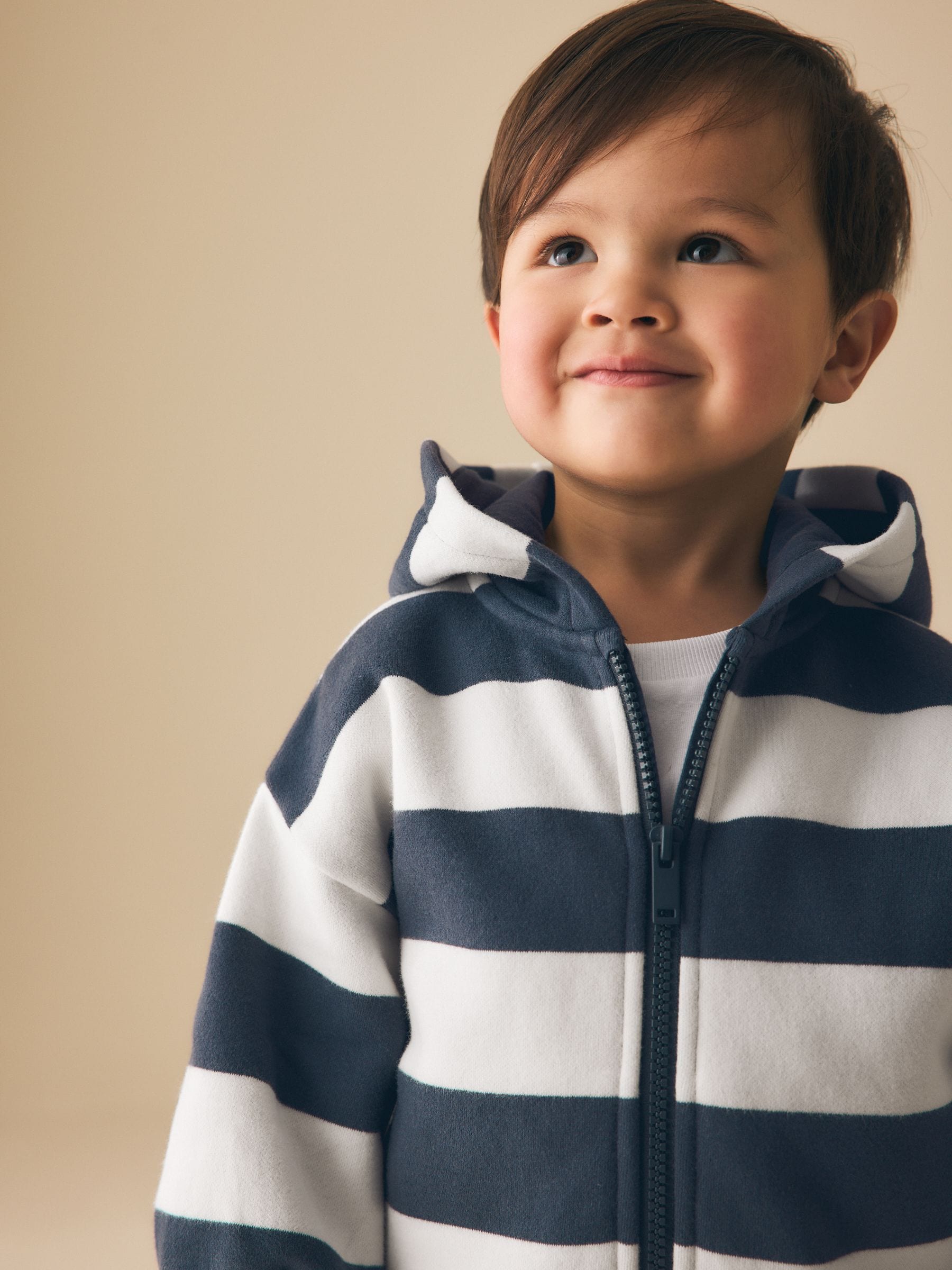 Dsiney Kidz - White/Blue Stripe Zip Thru Hoodie (3mths-7yrs) image 3