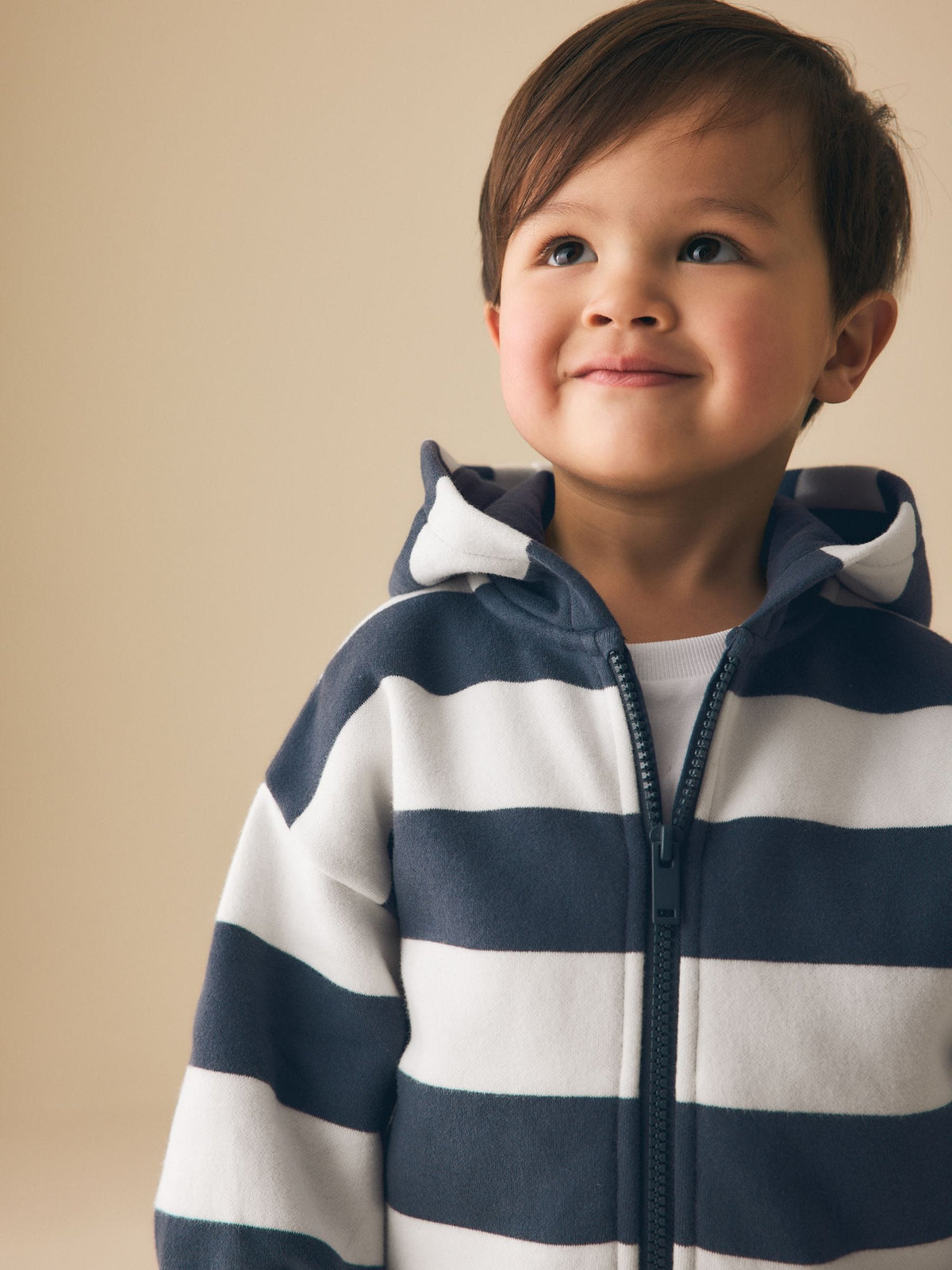 Dsiney Kidz - White/Blue Stripe Zip Thru Hoodie (3mths-7yrs) image 3
