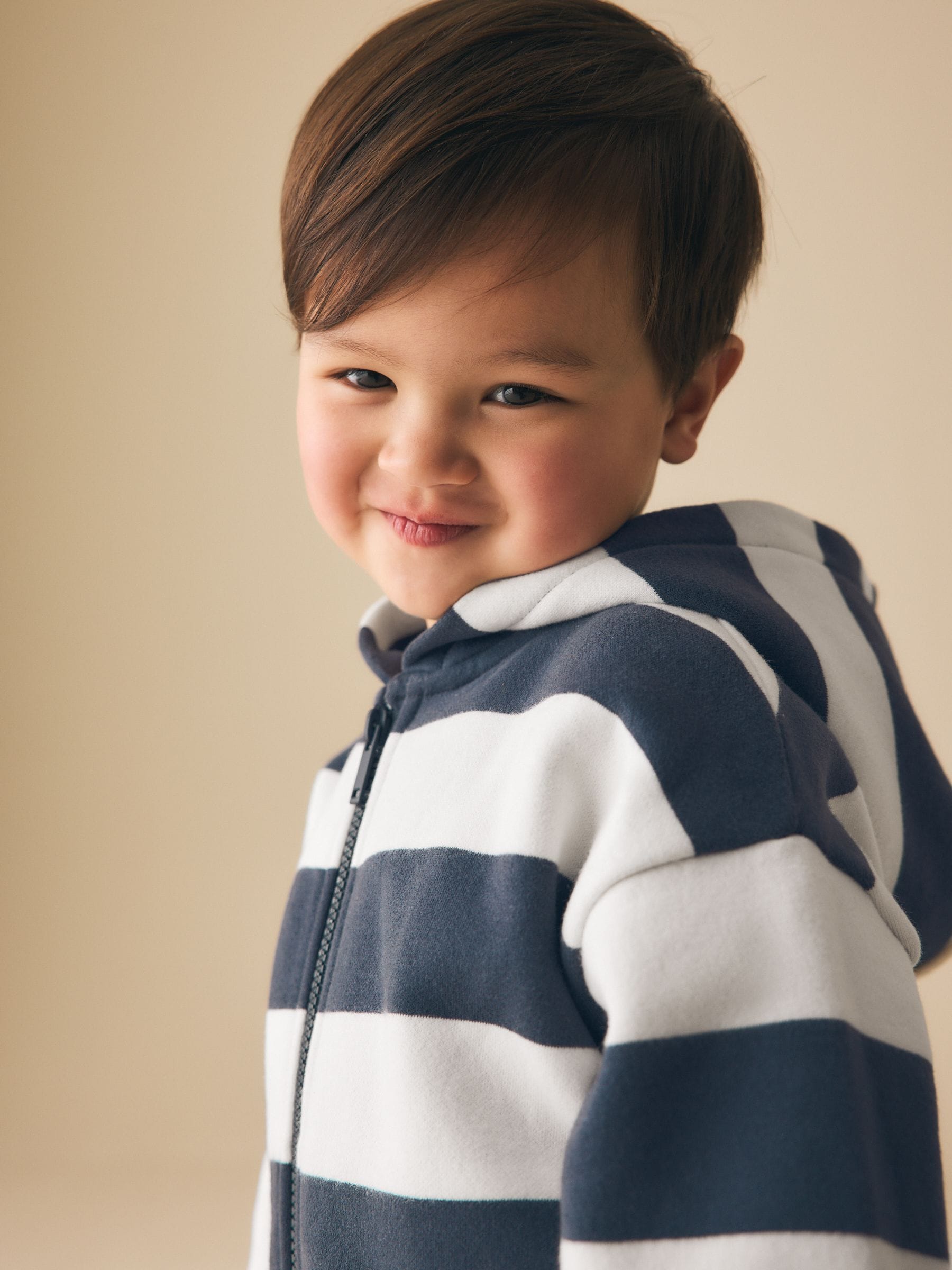 Dsiney Kidz - White/Blue Stripe Zip Thru Hoodie (3mths-7yrs) image 4