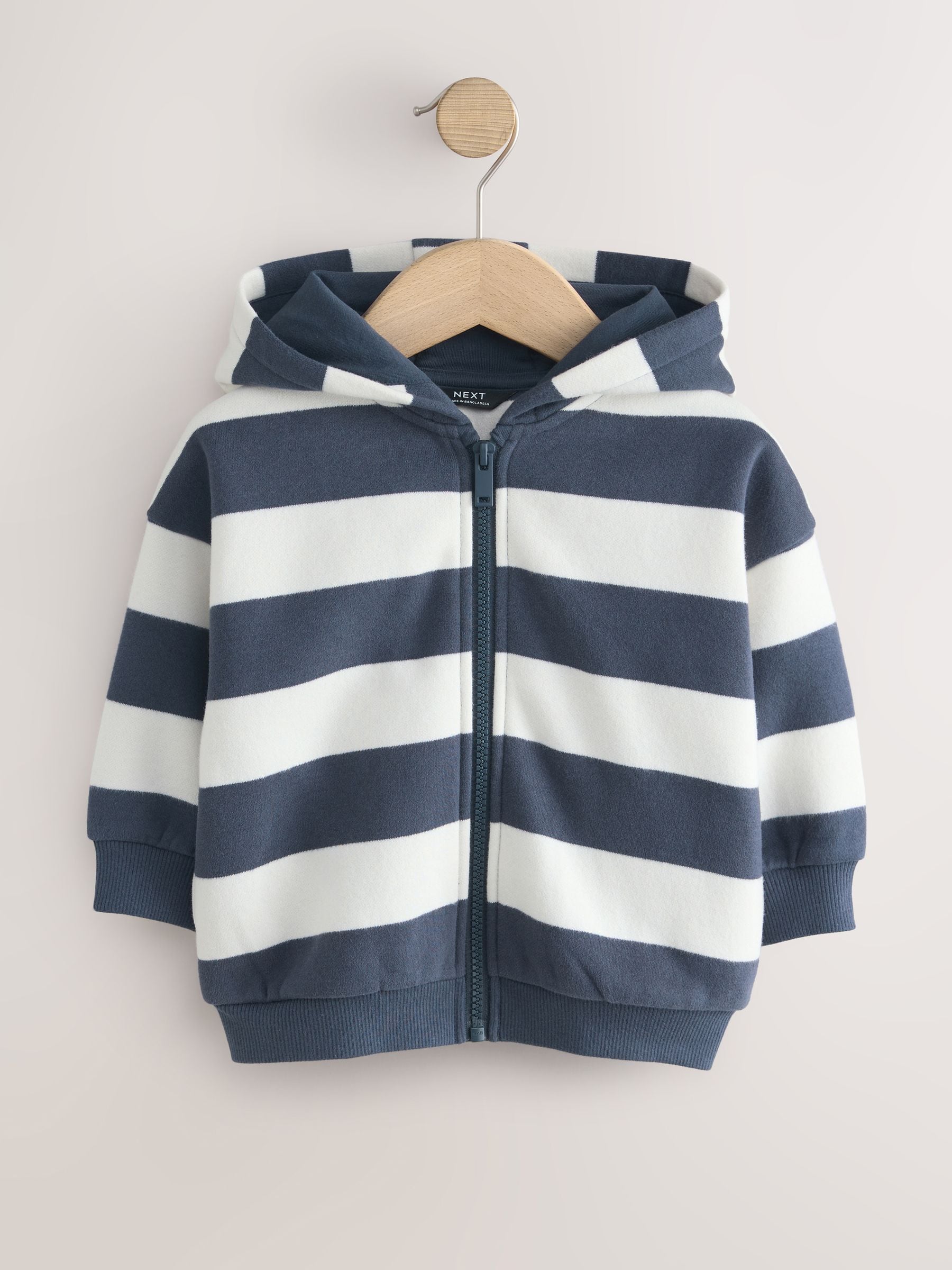 Dsiney Kidz - White/Blue Stripe Zip Thru Hoodie (3mths-7yrs) image 5