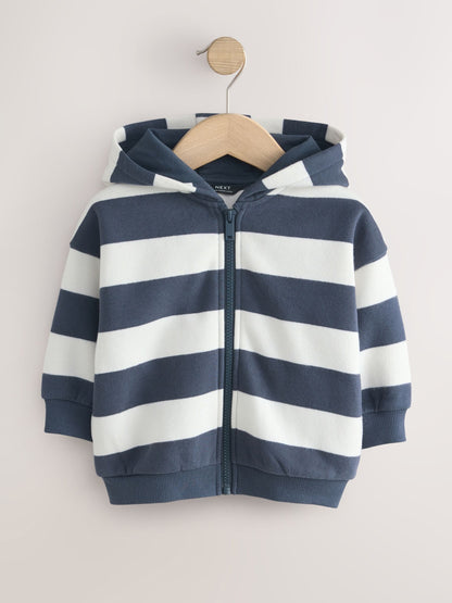Dsiney Kidz - White/Blue Stripe Zip Thru Hoodie (3mths-7yrs) image 5