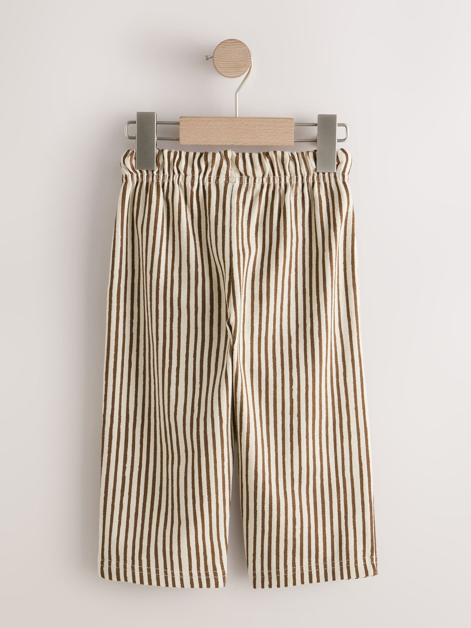 Brown & Ecru Stripe Textured Lightweight Joggers (3mths-7yrs) image 4